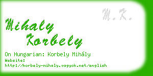 mihaly korbely business card